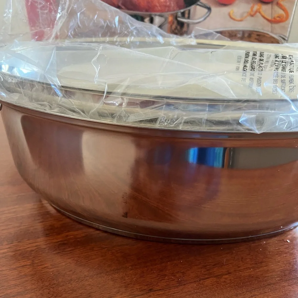 Metro Oval stainless steel Roaster with Induction Lid & Rack